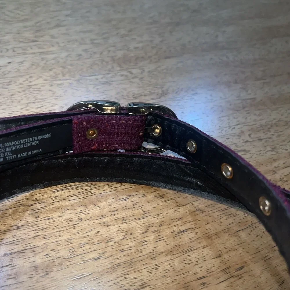 Women’s Pre-owned Purple Belt‎ With Gold Hardware Size XXL